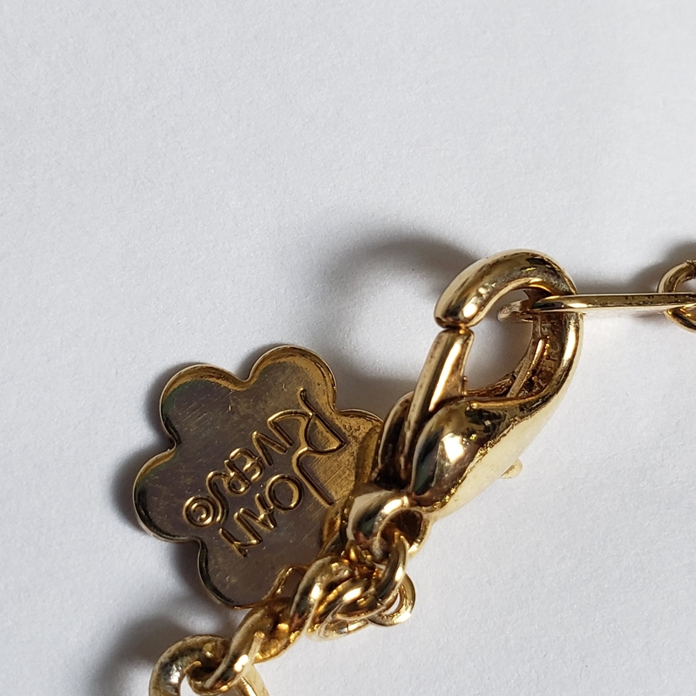Joan Rivers Gold Pansy Charm Bracelet - Reversible - Picture 6 of 7